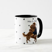 Mug Nom simple moderne de l'animal et photo (Devant droit)