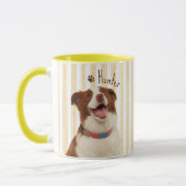 Mug Nom simple moderne et photo de l'animal de compagn (Gauche)