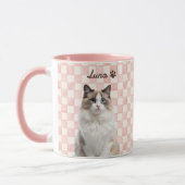 Mug Nom simple moderne et photo de l'animal de compagn (Gauche)