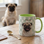 Mug Nom simple moderne et photo de l'animal de compagn