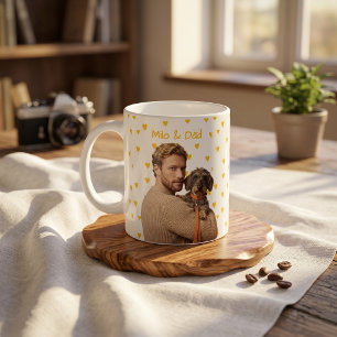 Mug Nom simple moderne et photo de l'animal de compagn
