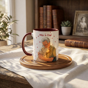 Mug Nom simple moderne et photo de l'animal de compagn