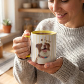 Mug Nom simple moderne et photo de l'animal de compagn