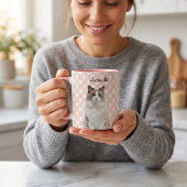 Mug Nom simple moderne et photo de l'animal de compagn