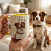 Mug Nom simple moderne et photo de l'animal de compagn