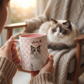 Mug Nom simple moderne et photo de l'animal de compagn