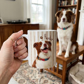 Mug Nom simple moderne et photo de l'animal de compagn