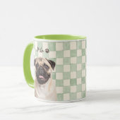 Mug Nom simple moderne et photo de l'animal de compagn (Devant gauche)