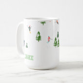 Mug Nom Skieurs alpins Ski Illustration Skier (Devant gauche)