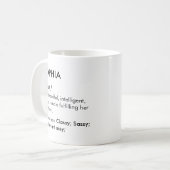 Mug nom Sophia, nom modifiable, nom personnalisé (Devant gauche)