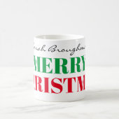 Mug Nom sur Joyeux Noël 11oz Classique (Centre)