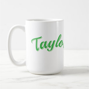 Mug Nom Taylor En Vert,
