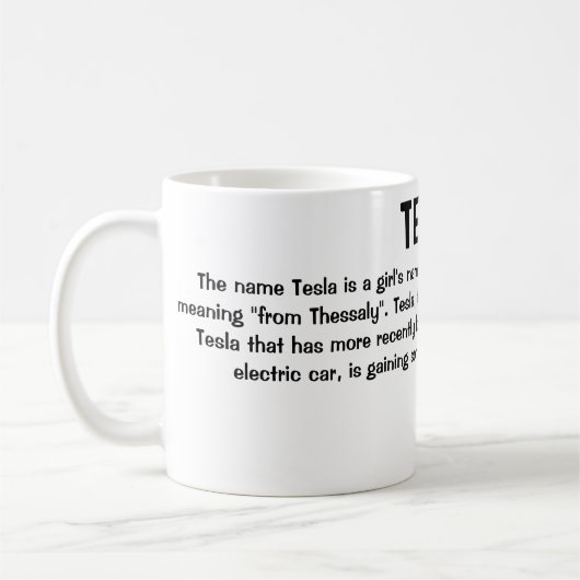Mug Nom Tesla Signification (Gauche)