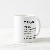 Mug Nom Tiffany, Nom modifiable, Nom personnalisé (Devant droit)