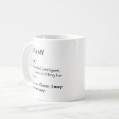Mug Nom Tiffany, Nom modifiable, Nom personnalisé (Devant gauche)