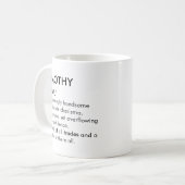 Mug Nom Timothy, Nom modifiable, Nom personnalisé (Devant gauche)