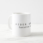 Mug Nom Trendy Stylish Moderne Minimaliste (Devant gauche)