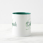 Mug Nom vert du monogramme (Centre)