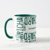 Mug Nom vert du Motif cool (Gauche)