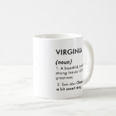 Mug nom Virginie, nom modifiable, nom personnalisé (Devant droit)