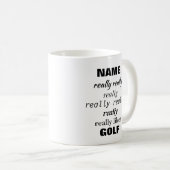 Mug Nom vraiment aime (ou aime) Sujet (Devant droit)