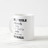 Mug Nom vraiment aime (ou aime) Sujet (Devant gauche)
