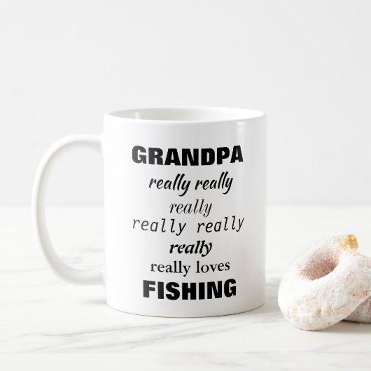 Mug Nom vraiment aime (ou aime) Sujet (Avec donut)