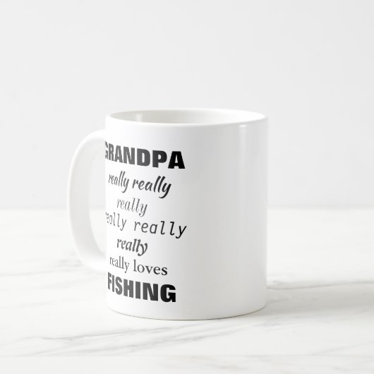 Mug Nom vraiment aime (ou aime) Sujet (Devant gauche)