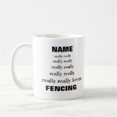 Mug Nom vraiment aime vraiment Objet clôtures (Gauche)