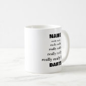 Mug Nom vraiment aime vraiment Objet Darts (Devant droit)