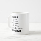 Mug Nom vraiment aime vraiment Sujet Canoë (Devant gauche)