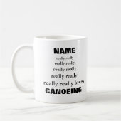 Mug Nom vraiment aime vraiment Sujet Canoë (Gauche)