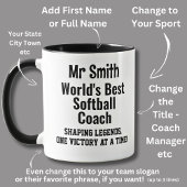 Mug Nom, World Best Softball Coach - Légendes
