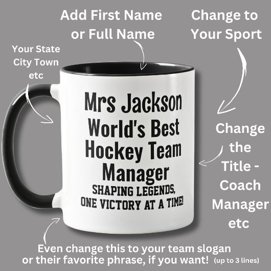 Mug Nom, Worlds Best Hockey Team Manager