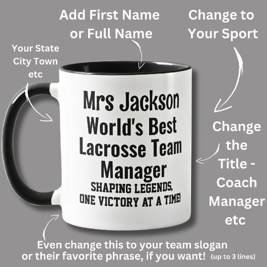 Mug Nom, Worlds Best Lacrosse Team Manager