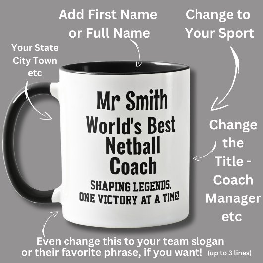 Mug Nom, Worlds Best Netball Coach