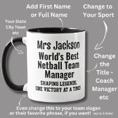 Mug Nom, Worlds Best Netball Team Manager