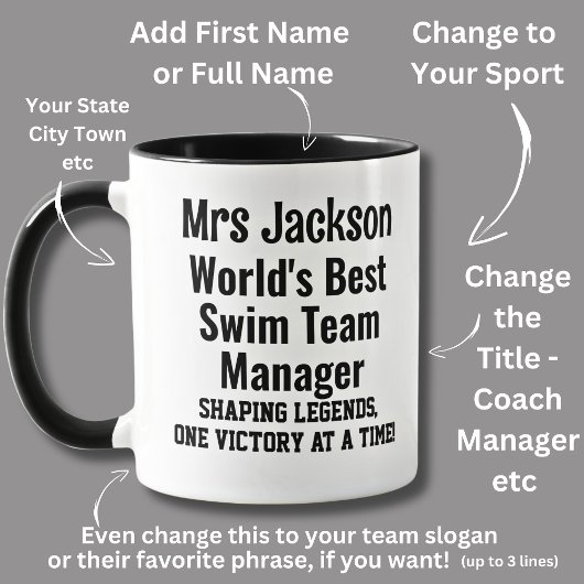 Mug Nom, Worlds Best Swim Team Manager