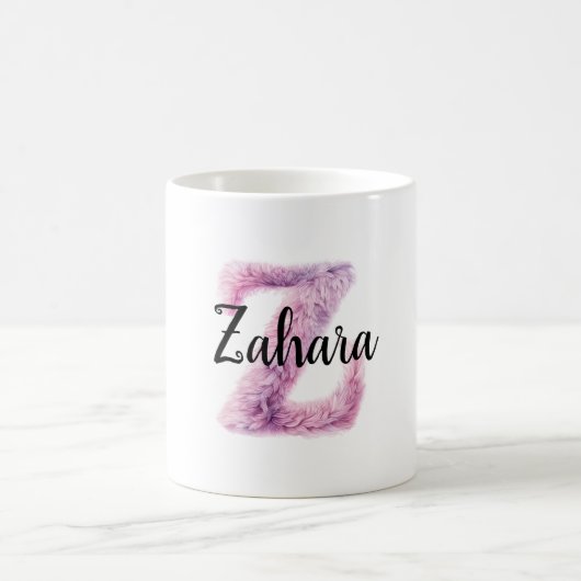 Mug Nom Z Lettre Rose Violet Confortable  (Centre)