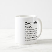Mug Nom Zachary, Nom éditable, Nom personnalisé (Devant droit)