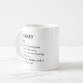 Mug Nom Zachary, Nom éditable, Nom personnalisé (Devant gauche)