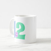 MUG NOMBRE DÉCORATIF 12 (Devant gauche)