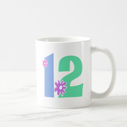 MUG NOMBRE DÉCORATIF 12 (Droite)
