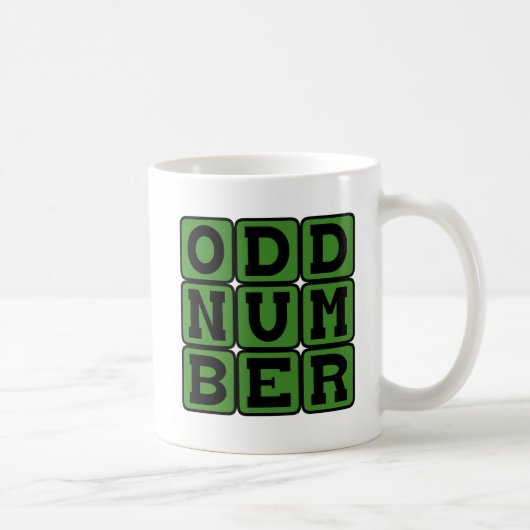 Mug Nombre impair, terme mathématique (Droite)
