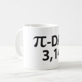 Mug Nombre Pi comme jour de pi (Devant gauche)