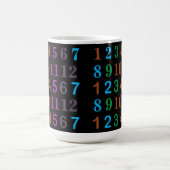 Mug Nombres de mathématiques colorés (Centre)