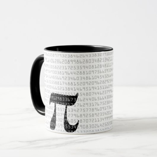 Mug Nombreux chiffres de Pi Mathematical Constante (Devant gauche)