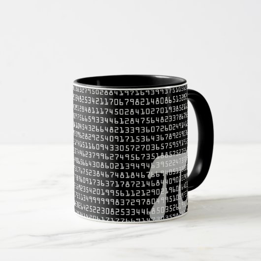 Mug Nombreux chiffres de Pi Mathematical Constante (Devant droit)