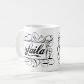 Mug Nommez Laila dans le cadre élégant d'intérieur de (Devant gauche)