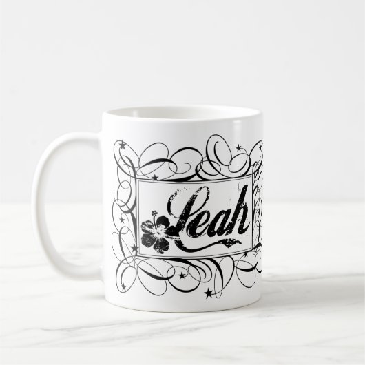 Mug Nommez Leah dans le cadre élégant d'intérieur de (Gauche)